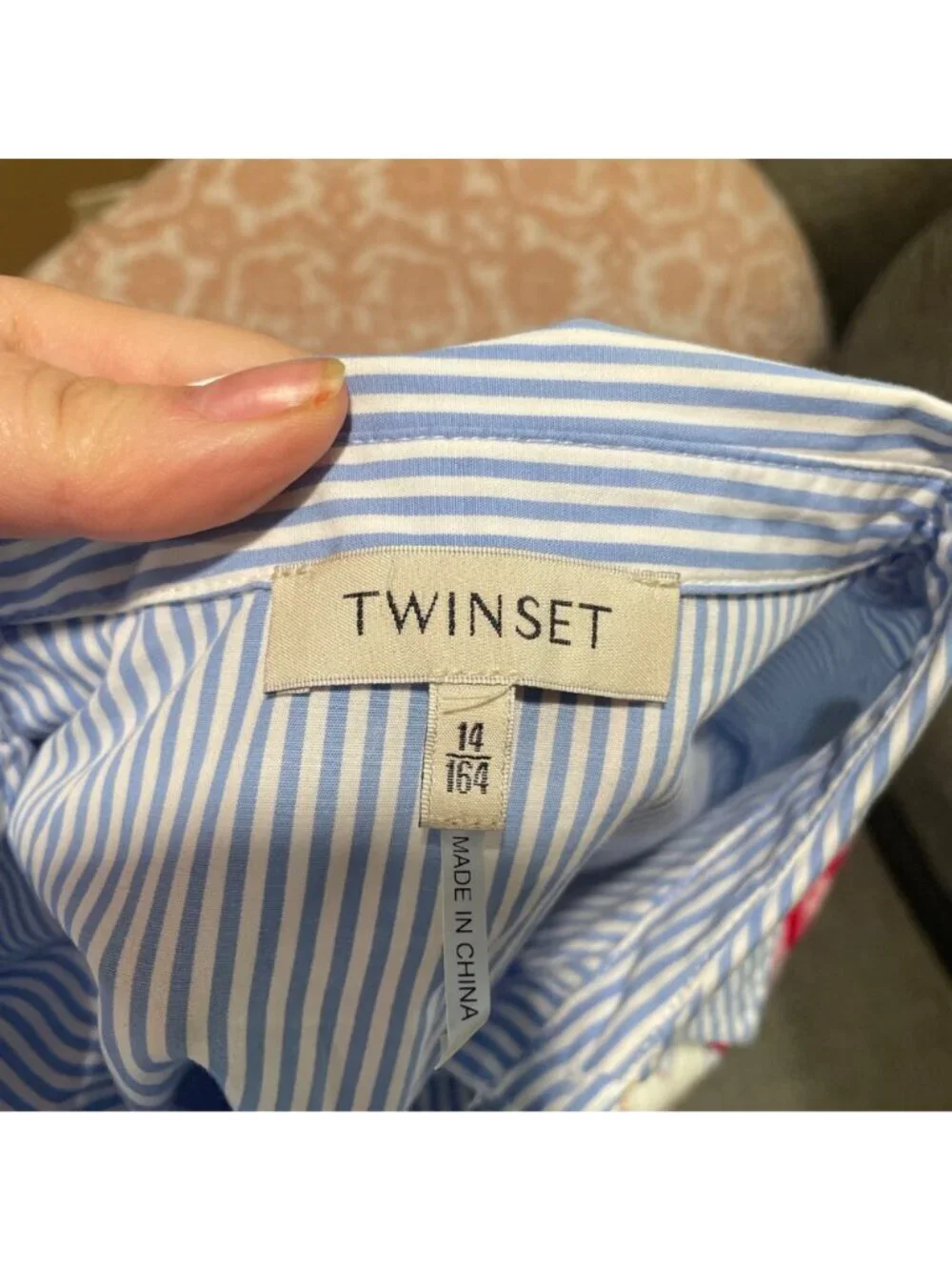 Twinset oversize poplin shirt and skirt set
